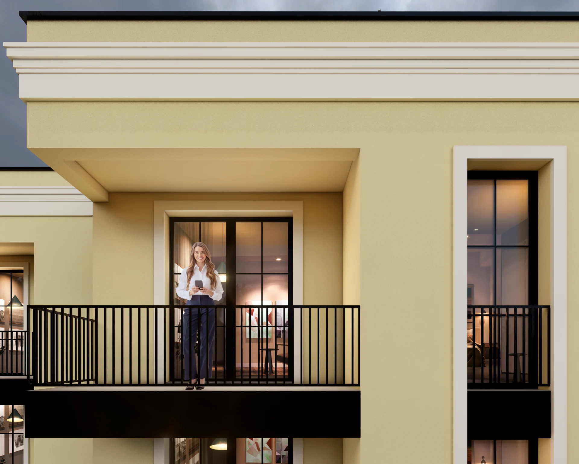 Garden residence concept — balcony detail