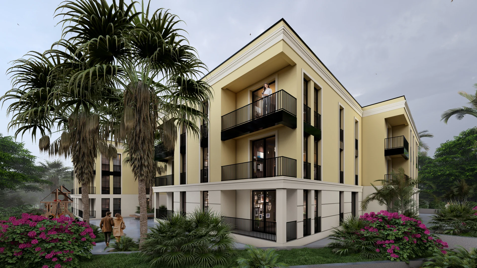 Garden residence concept — building and landscape