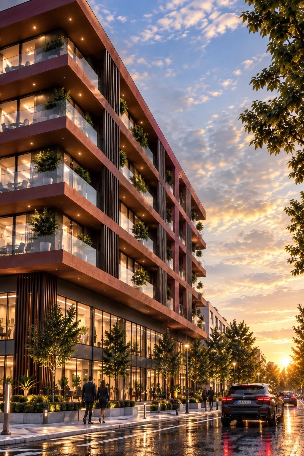 Terraced residence concept — vertical facade